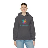 Thumbnail for Be Kind To The Sea Unisex Charcoal Hooded Sweatshirt