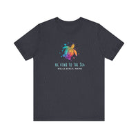 Thumbnail for Be Kind to the Sea Personalized Beach Tee, Deep Sea Colors