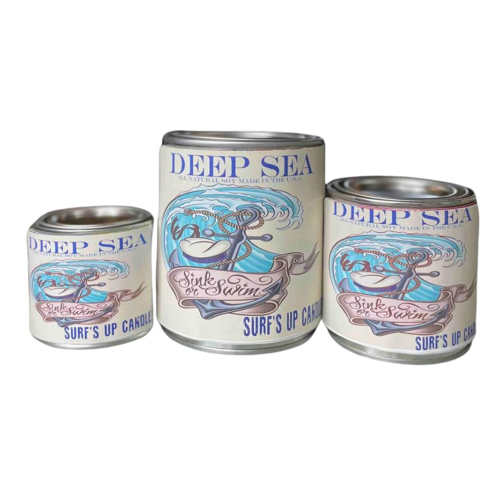 Deep Sea Paint Can Candle - Vintage Collection Paint Can Candle Surf's Up Candle   