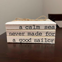 Thumbnail for Hand Stamped Books, A Calm Sea Never Made for a Good Sailor