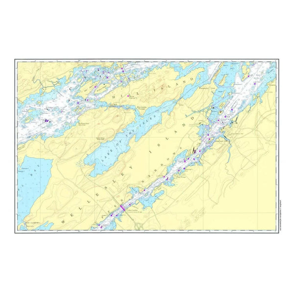 Nautical Chart Placemats, Locations in New York