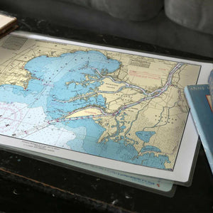 Nautical Chart Placemats, Locations in Michigan