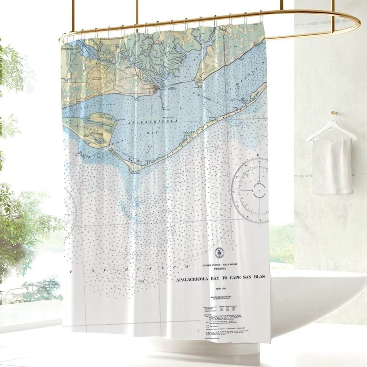 Nautical Chart Curtains, Locations in Florida