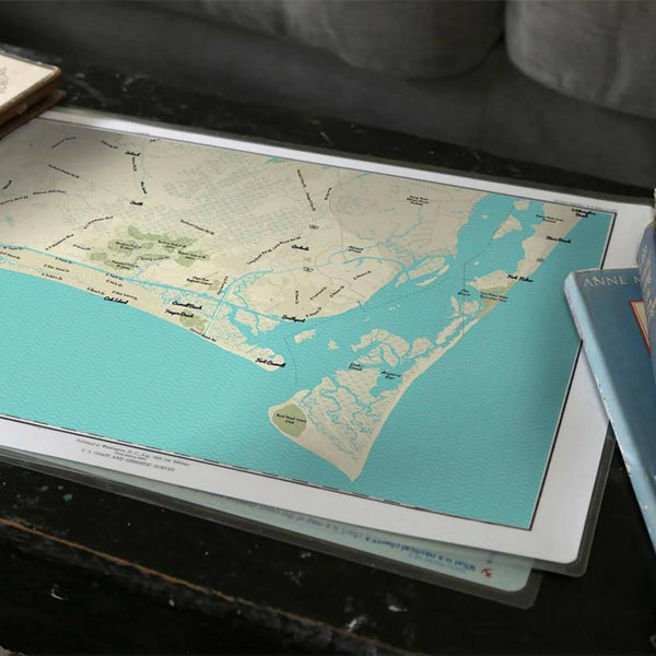 Nautical Chart Placemats, Locations in North Carolina