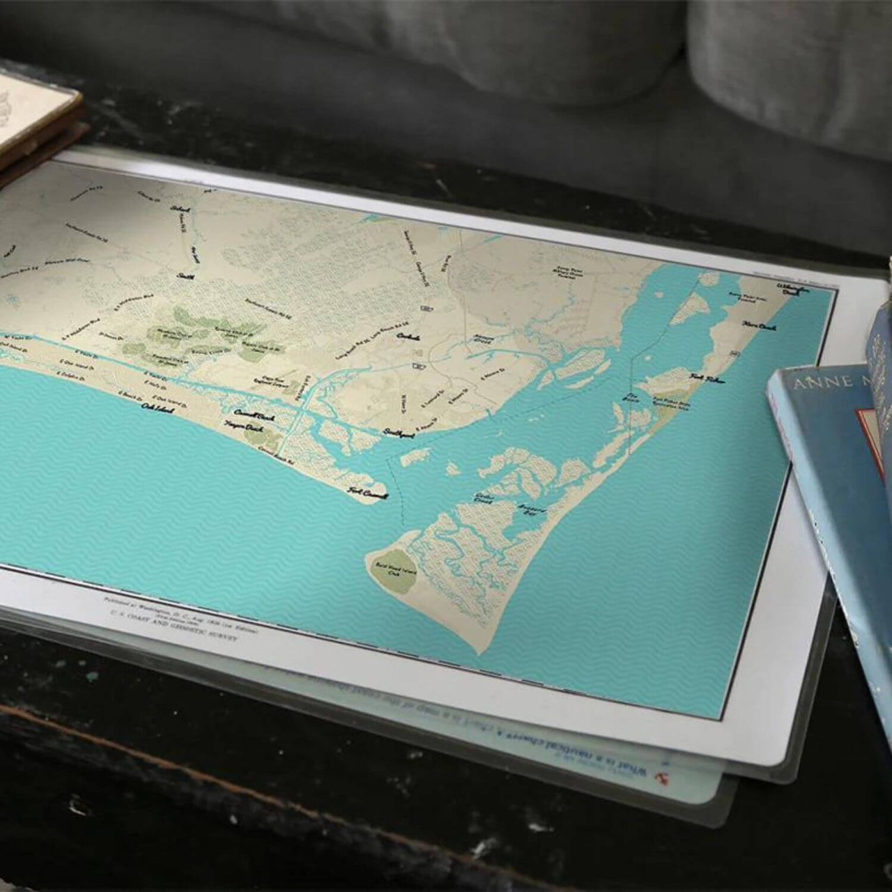 Nautical Chart Placemats, Locations in North Carolina