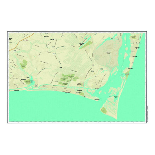 Nautical Chart Placemats, Locations in North Carolina
