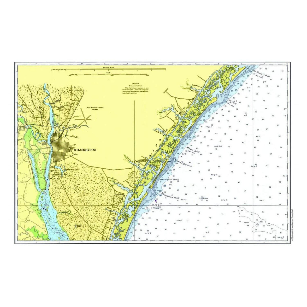 Nautical Chart Placemats, Locations in North Carolina