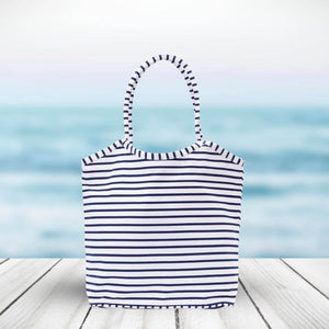 Bateau Navy Stripe Bucket Bag