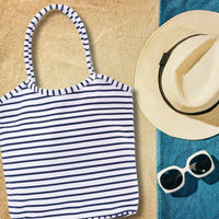 Thumbnail for Bateau Navy Stripe Bucket Bag