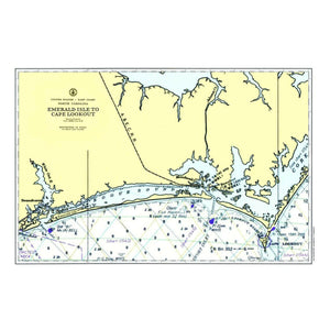 Nautical Chart Placemats, Locations in North Carolina