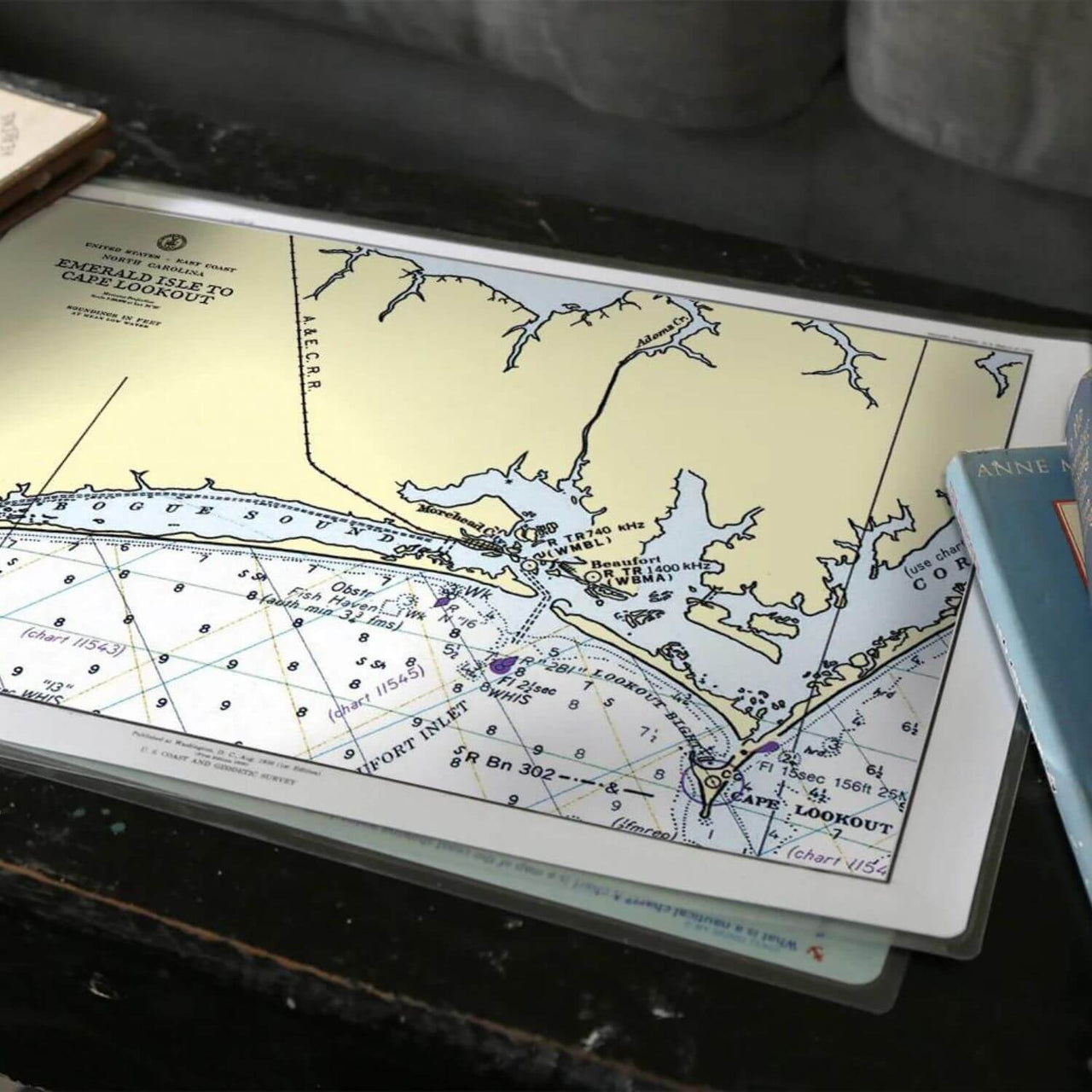 Nautical Chart Placemats, Locations in North Carolina