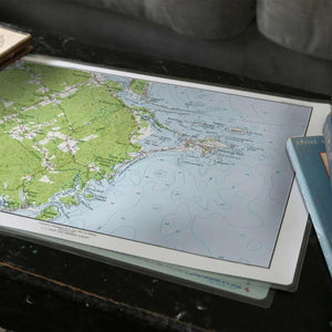 Nautical Chart Placemats, Locations in Maine