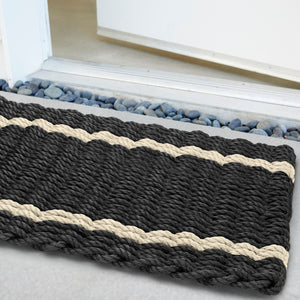 Handwoven outdoor doormat made from proprietary Lobster Rope™ for lasting durability
