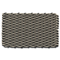 Thumbnail for Lobster Rope Doormats, Outdoor Door Mats, Wicked Good Door Mats Made in Maine, Black & Dark Tan Double Weave