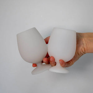 Silicone Short Stem Wine Glasses, Set of 2