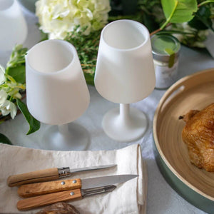 Silicone Long Stem Wine Glasses, Set of 2