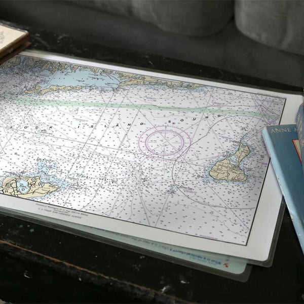 Nautical Chart Placemats, Locations in Rhode Island
