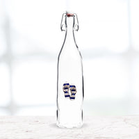 Thumbnail for Coastal Jeweled Blue and White Flip Flop Swing Top Bottle