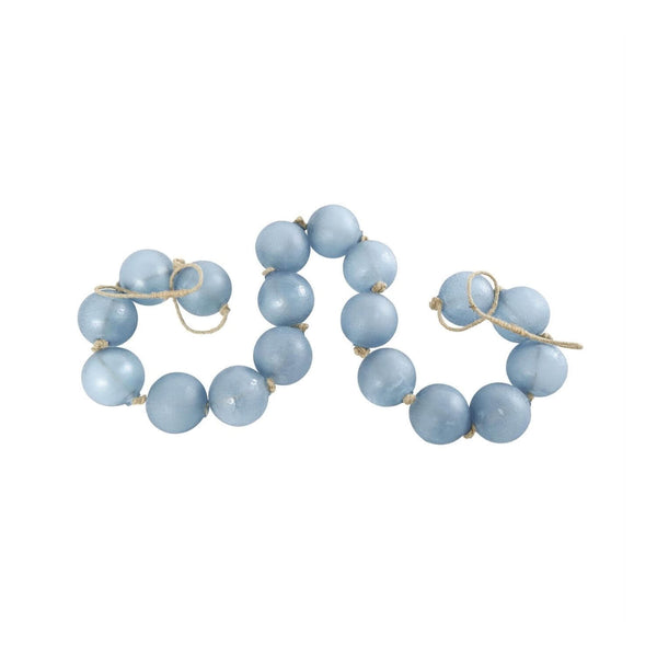 Extra Long Frosted Glass Garland, 91" in Soft Blue
