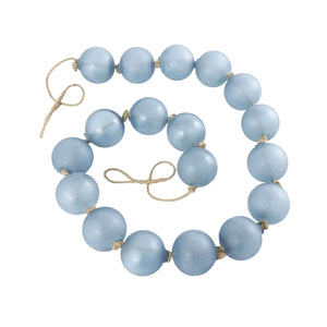 Extra Long Frosted Glass Garland, 91" in Soft Blue