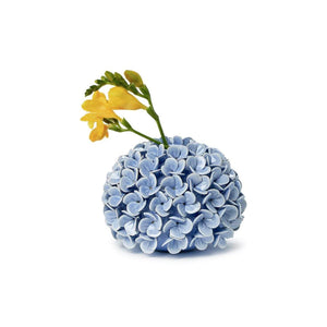 Blue Hydrangea Bud Vase & Candleholder, Porcelain, Coastal Decor