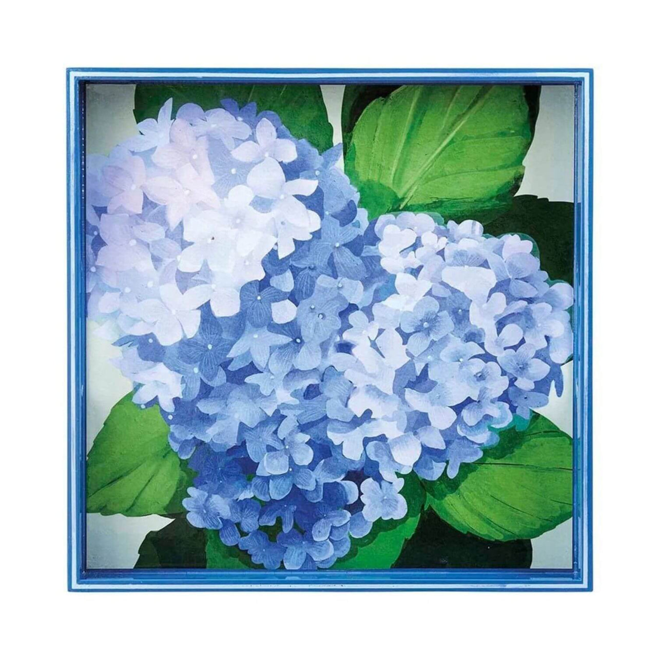 Blue Hydrangea Square Tray, 15"