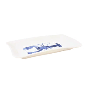 A side-angle view showing the tray's shallow depth and organic, wave-like edges.