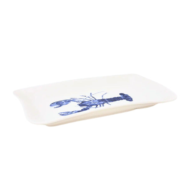 A side-angle view showing the tray's shallow depth and organic, wave-like edges.