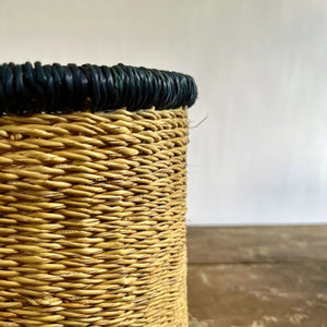 Indigo Rim Artisan Basket Trio, Set of 3 nesting sizes