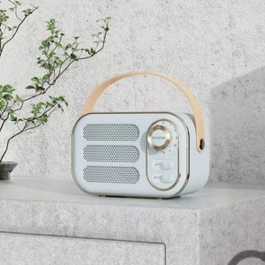 Blue Retro Wireless Speaker, 4" x 3"