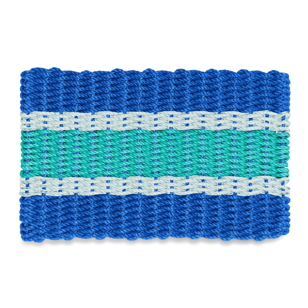 Lobster Rope Doormats, Outdoor Door Mats, Wicked Good Door Mats Made in Maine, Blue, Seafoam, Teal