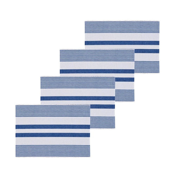 Blue & White Placemat, Elegant striped placemat for dining