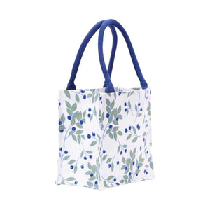 Blueberries Itsy Bitsy Gift Tote Bag, Eco-friendly Mini Tote, 8" x 8"