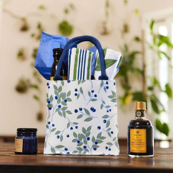 Blueberries Itsy Bitsy Gift Tote Bag, Eco-friendly Mini Tote, 8" x 8"