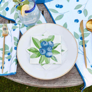 Blueberry Bunch Paper Cocktail Napkins (Pack of 20), Coastal Bar Accessories