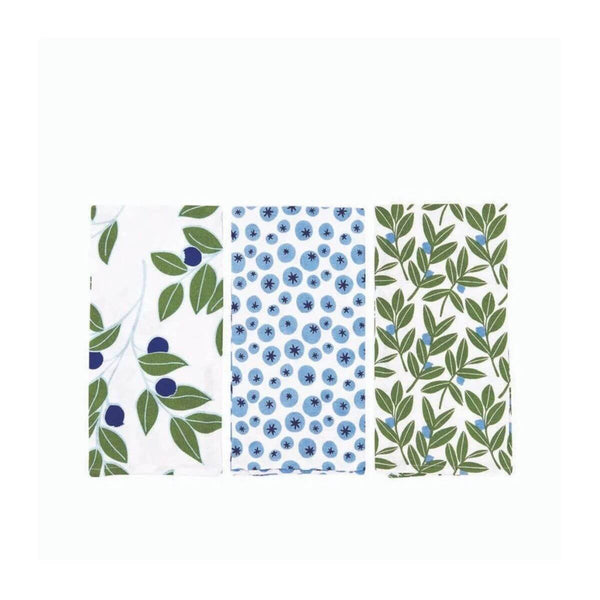 Blueberry Medley Cotton Kitchen Towels, Set of 3