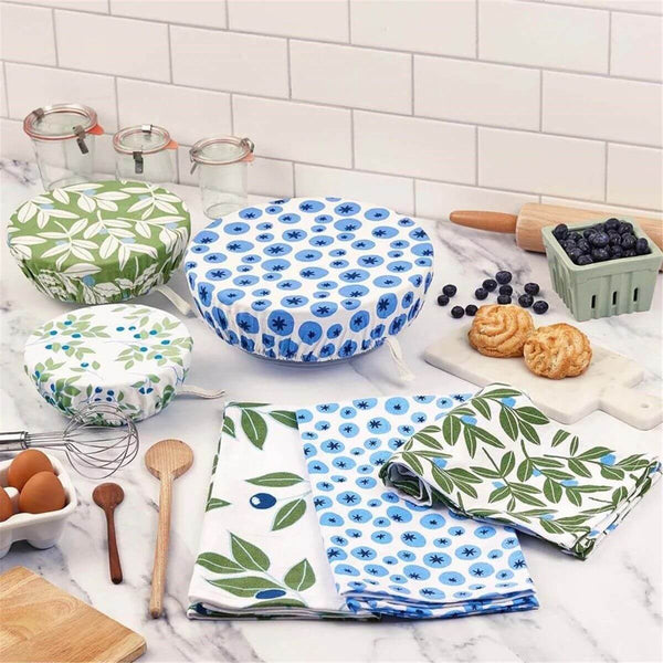 Blueberry Medley Cotton Kitchen Towels, Set of 3