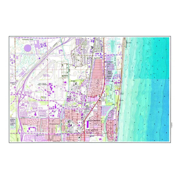 Nautical Chart Placemats, Locations in Florida