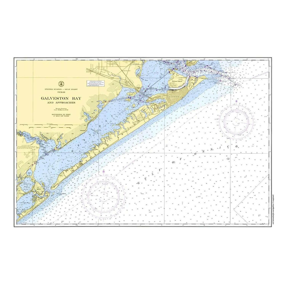 Nautical Chart Placemats, Locations in Massachusetts
