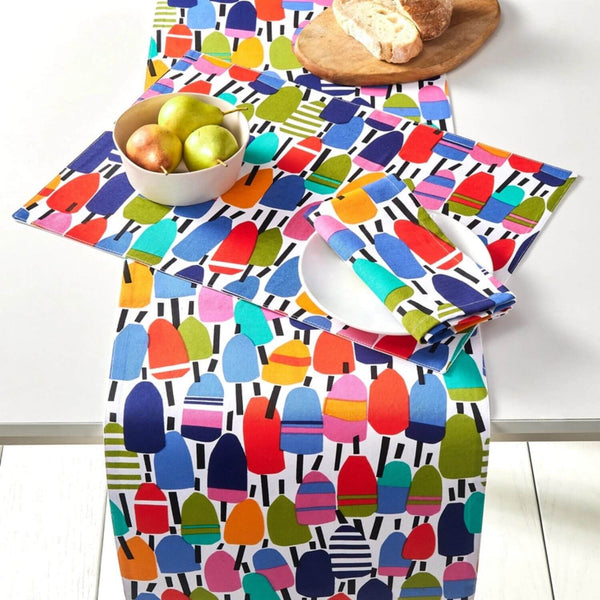Colorful Buoys Cotton Placemat, Set of 4