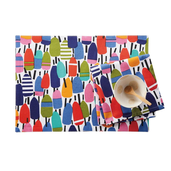 Colorful Buoys Cotton Placemat, Set of 4