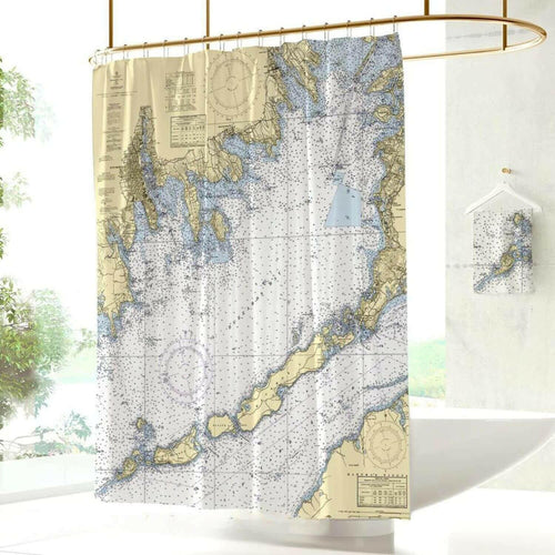 Nautical Chart Curtains, Locations in Massachusetts