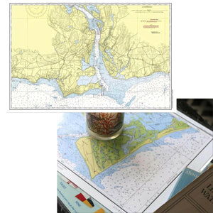 Nautical Chart Placemats, Locations in Connecticut