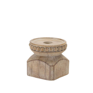Rustic Wood Candle Holders, Set of 2