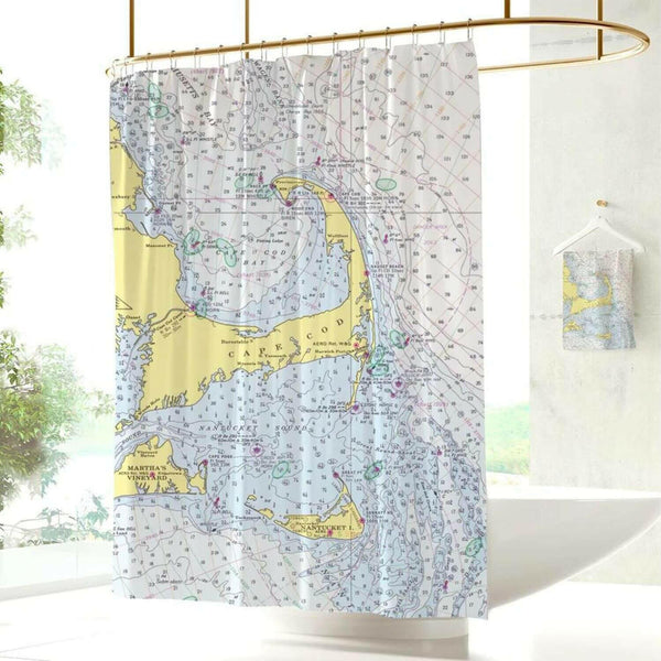 Nautical Chart Curtains, Locations in Massachusetts