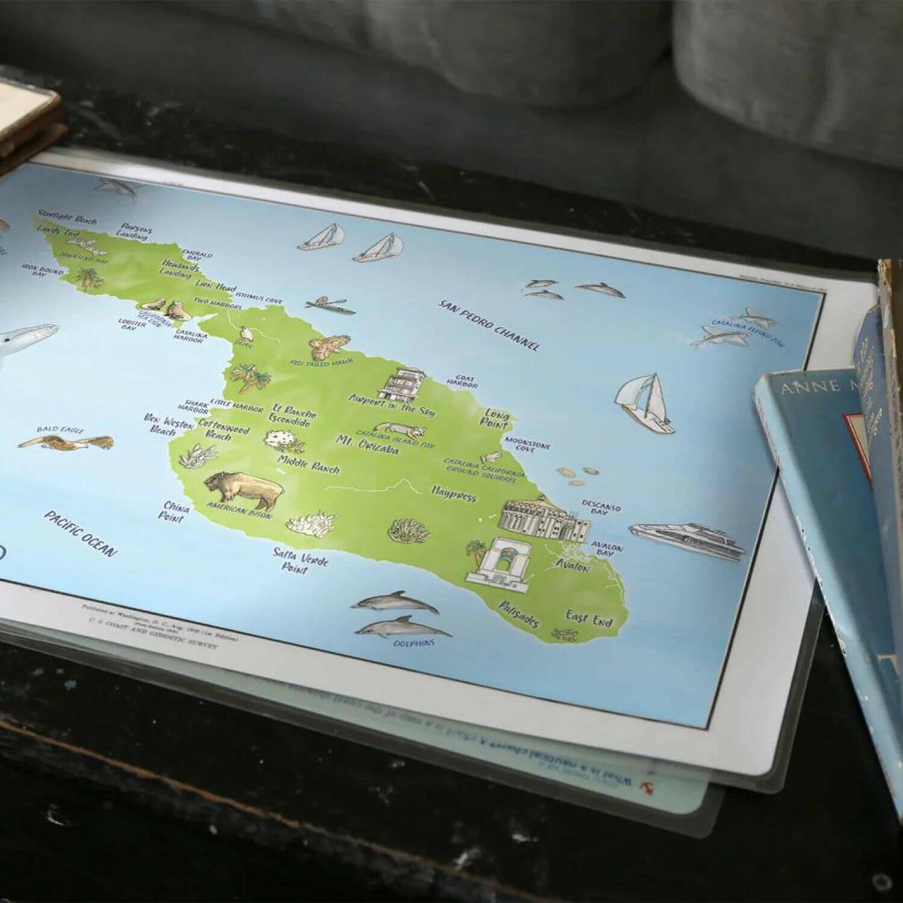 Nautical Chart Placemats, Locations in California