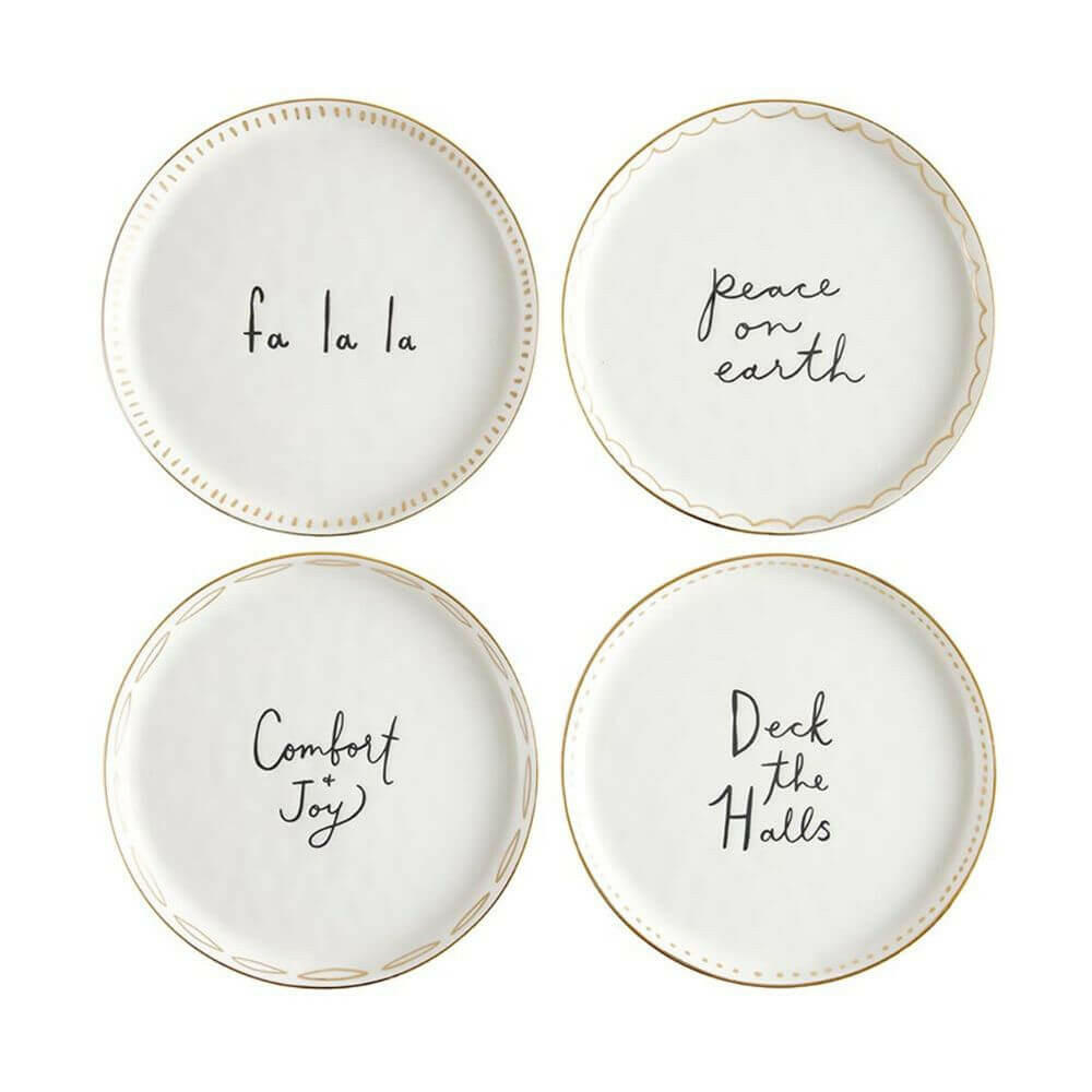 Falala Set of 4 Ceramic Appetizer Plates