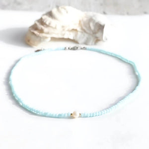 Chill and Shimmer Vibes Pearl Choker Necklace