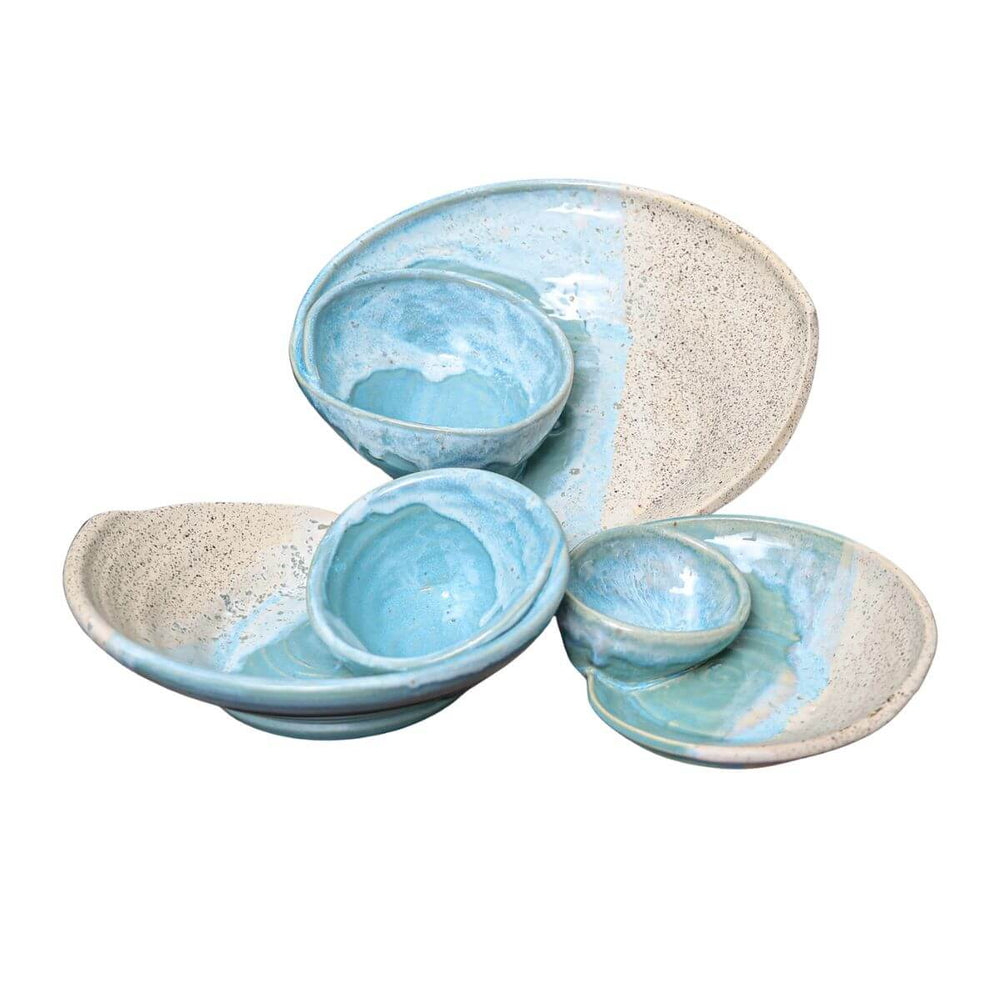 Handcrafted Coastal Swirly Bowls, Small, Medium, Large bowls