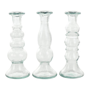 Harborlight Recycled Glass Candle Holders - Set of 3